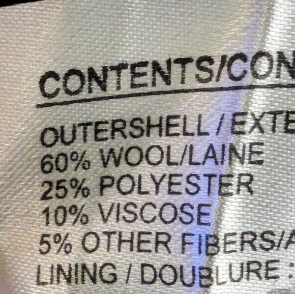 Red wool peacoat by designer Simon Chang. Size 11/12/L - Picture 11 of 12